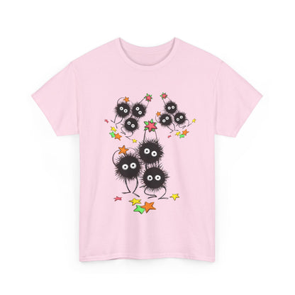 Soot Sprites Fantasy T-Shirt – 100% Cotton Studio Ghibli-Inspired Anime Tee for Fans