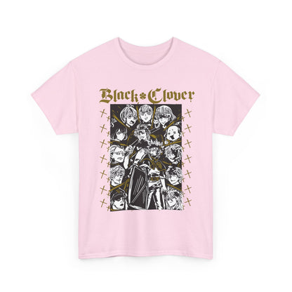 Black Clover Characters T-Shirt – 100% Cotton Anime Tee – Asta Yuno Noelle Shirt for Anime Fans