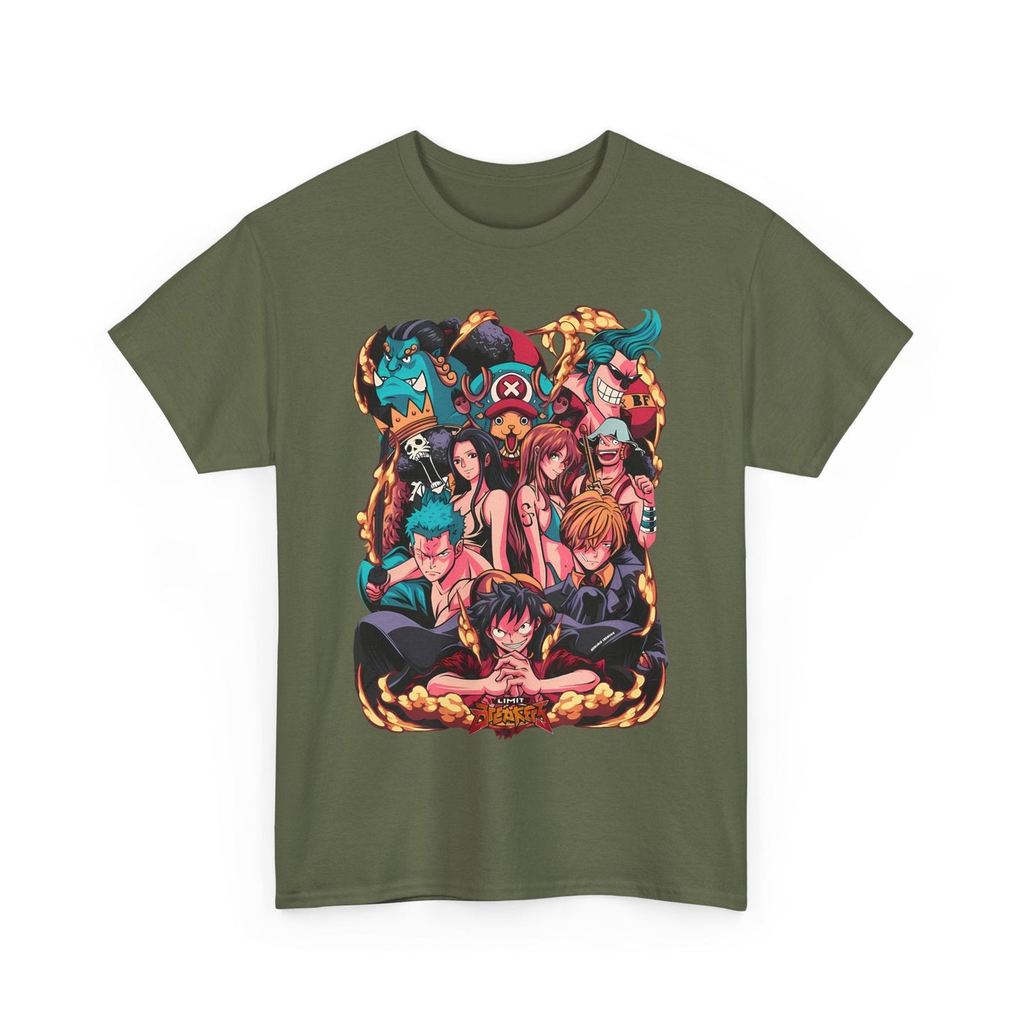One Piece Characters T-Shirt – 100% Cotton Anime Tee Featuring Luffy, Zoro, Nami & More