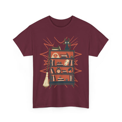 Jiji T-Shirt – 100% Cotton Gildan 5000 | Kiki's Delivery Service Studio Ghibli Cute Cat Tee