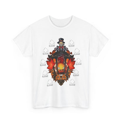 Calcifer T-Shirt – 100% Cotton "Howl's Moving Castle" Studio Ghibli Fire Demon Tee for Anime Fans