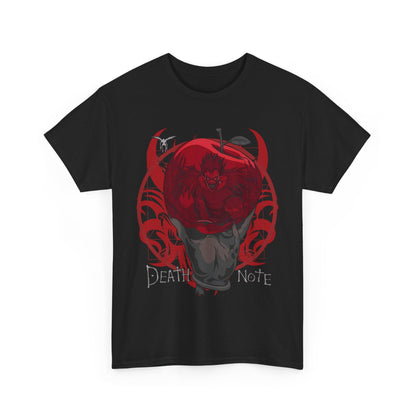 Death Note Apple T-Shirt – 100% Cotton Anime Tee Featuring Ryuk’s Iconic Red Apple