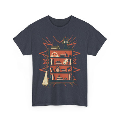 Jiji T-Shirt – 100% Cotton Gildan 5000 | Kiki's Delivery Service Studio Ghibli Cute Cat Tee