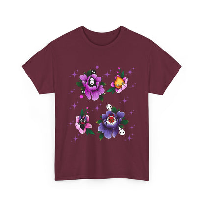 Flowers Studio Ghibli T-Shirt – 100% Cotton Floral Anime Tee for Ghibli Fans