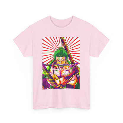 One Piece Zoro Style T-Shirt – 100% Cotton Anime Tee for Swordsman Fans