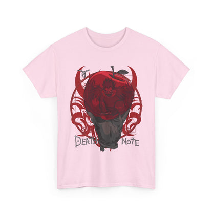 Death Note Apple T-Shirt – 100% Cotton Anime Tee Featuring Ryuk’s Iconic Red Apple