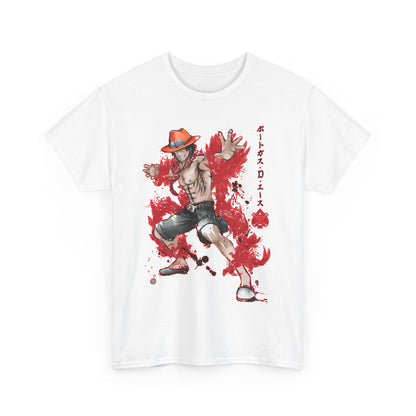 Portgas D. Ace One Piece T-Shirt – 100% Cotton Anime Tee for Fans