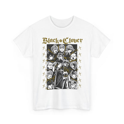 Black Clover Characters T-Shirt – 100% Cotton Anime Tee – Asta Yuno Noelle Shirt for Anime Fans