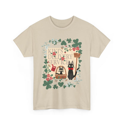 Kiki’s Delivery Service T-Shirt – 100% Cotton Studio Ghibli Tee Featuring Kiki and Jiji