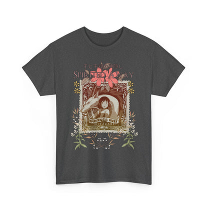 Spirited Away Philately T-Shirt – 100% Cotton Anime Stamp-Inspired Tee for Studio Ghibli Fans
