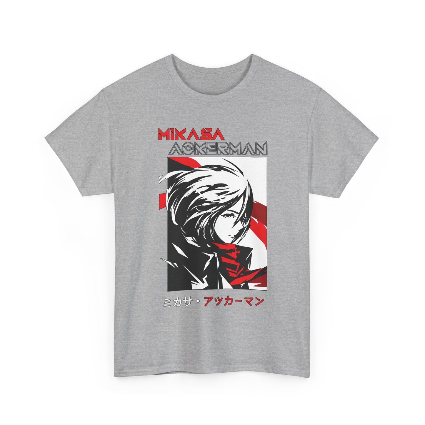 Mikasa Ackerman T-Shirt – 100% Cotton Attack on Titan Anime Tee for Fans