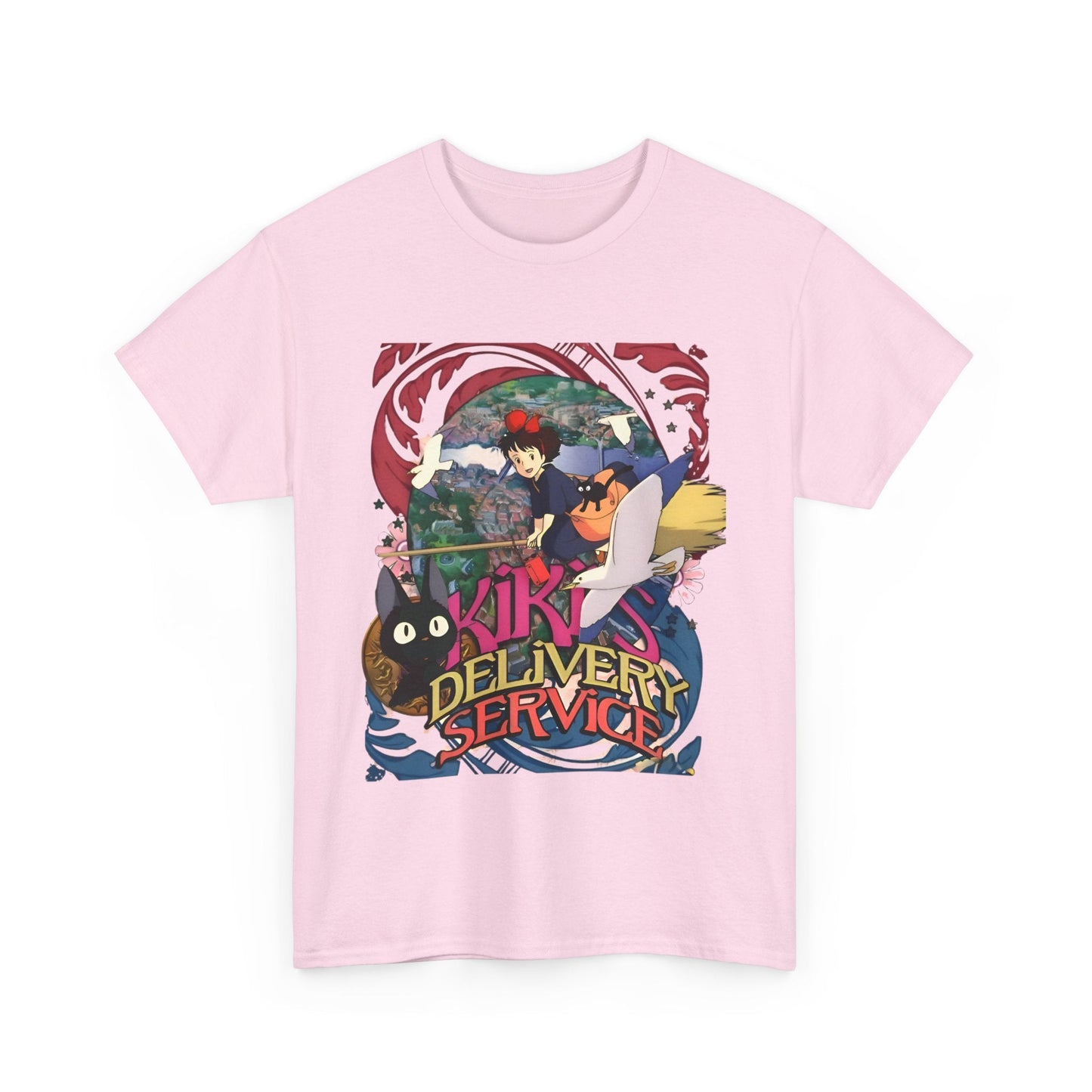 Kiki's Delivery Service Art T-Shirt – 100% Cotton Studio Ghibli Anime Tee for Fans