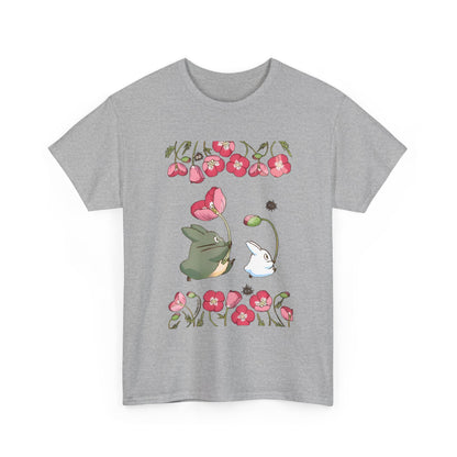 Totoro Cute Flowers T-Shirt – 100% Cotton Studio Ghibli Anime Shirt