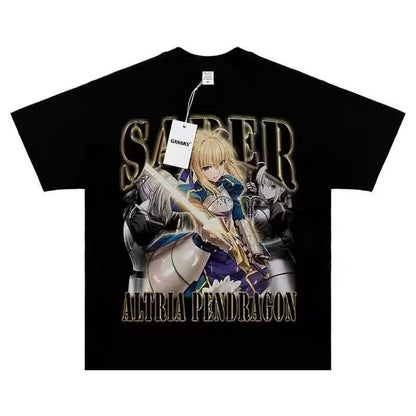 Popular Anime cotton T-shirt for men and women