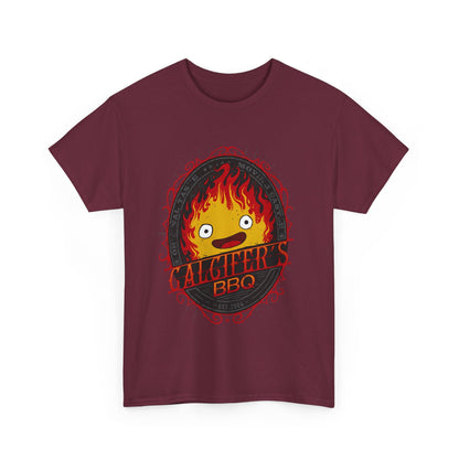 Calcifer BBQ Demon Flame T-Shirt – 100% Cotton Howl’s Moving Castle Anime Tee