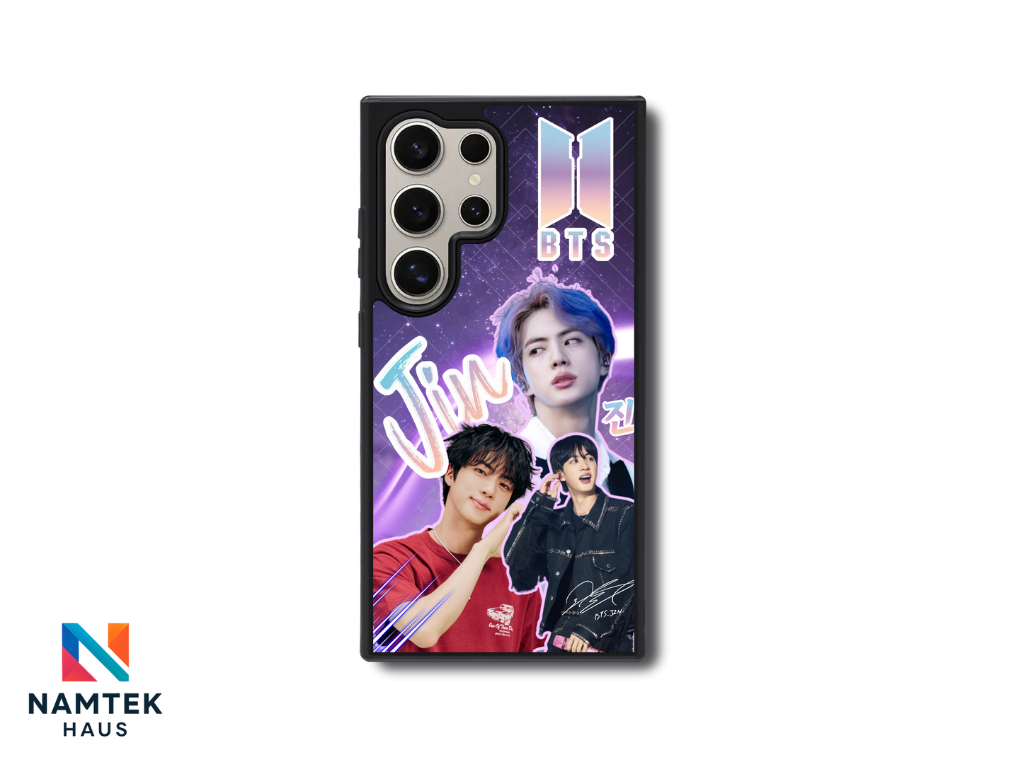 BTS Jin iPhone Case – Purple Galaxy K‑Pop Phone Cover for ARMY