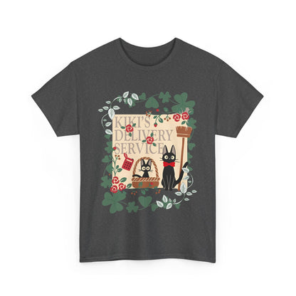 Kiki’s Delivery Service T-Shirt – 100% Cotton Studio Ghibli Tee Featuring Kiki and Jiji