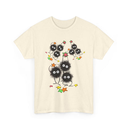 Soot Sprites Fantasy T-Shirt – 100% Cotton Studio Ghibli-Inspired Anime Tee for Fans