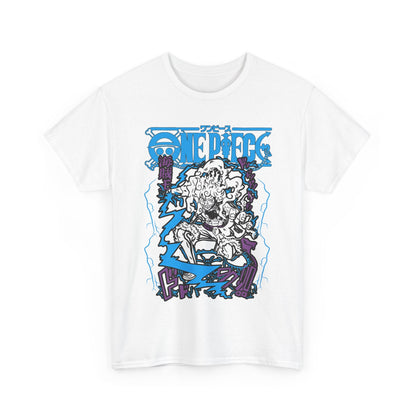 Luffy Gear Transformation T-Shirt – 100% Cotton Anime Tee | One Piece Gear 5 Shirt