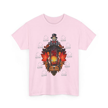 Calcifer T-Shirt – 100% Cotton "Howl's Moving Castle" Studio Ghibli Fire Demon Tee for Anime Fans