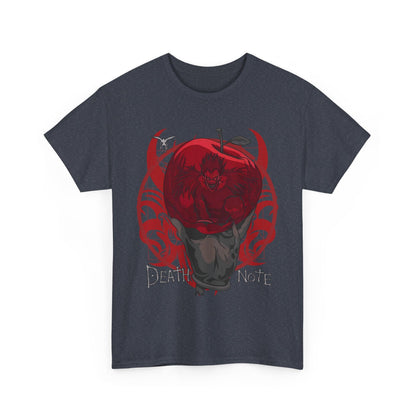 Death Note Apple T-Shirt – 100% Cotton Anime Tee Featuring Ryuk’s Iconic Red Apple