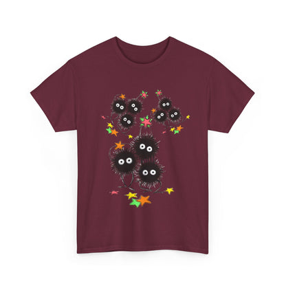 Soot Sprites Fantasy T-Shirt – 100% Cotton Studio Ghibli-Inspired Anime Tee for Fans