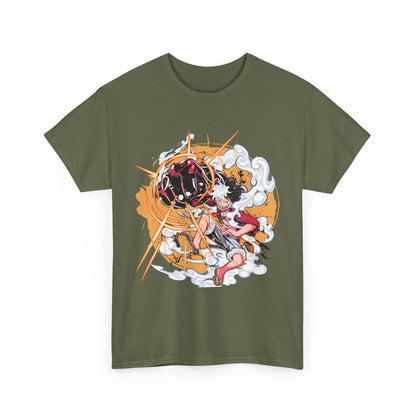 Power Luffy T-Shirt – 100% Cotton One Piece Anime Tee for True Fans