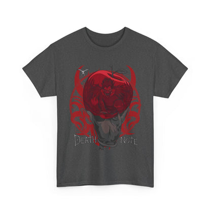 Death Note Apple T-Shirt – 100% Cotton Anime Tee Featuring Ryuk’s Iconic Red Apple