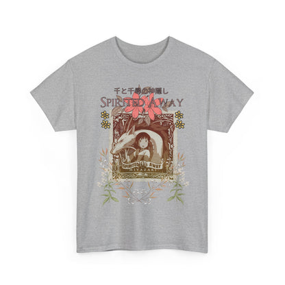 Spirited Away Philately T-Shirt – 100% Cotton Anime Stamp-Inspired Tee for Studio Ghibli Fans