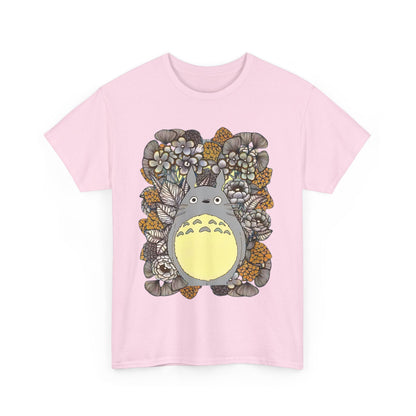 Totoro Plants T-Shirt – 100% Cotton Studio Ghibli Shirt with Totoro and Plant Design