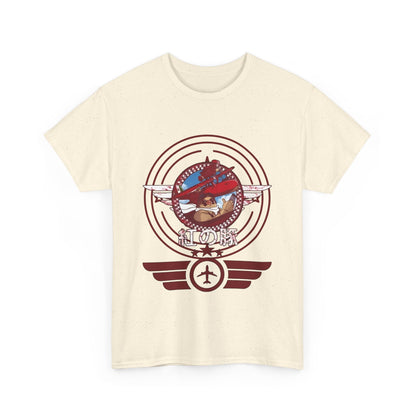 Porco Rosso Aviator T-Shirt – 100% Cotton Studio Ghibli Pilot Anime Tee