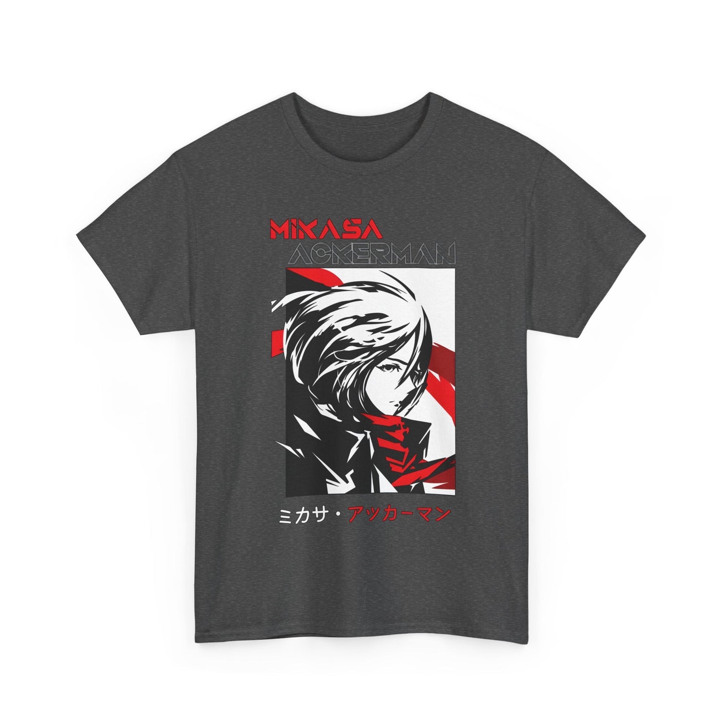 Mikasa Ackerman T-Shirt – 100% Cotton Attack on Titan Anime Tee for Fans