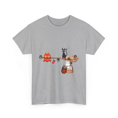 Calcifer Jiji Soot Sprites T-Shirt – 100% Cotton Studio Ghibli Cute Anime Tee