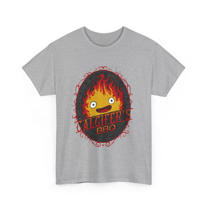 Calcifer BBQ Demon Flame T-Shirt – 100% Cotton Howl’s Moving Castle Anime Tee
