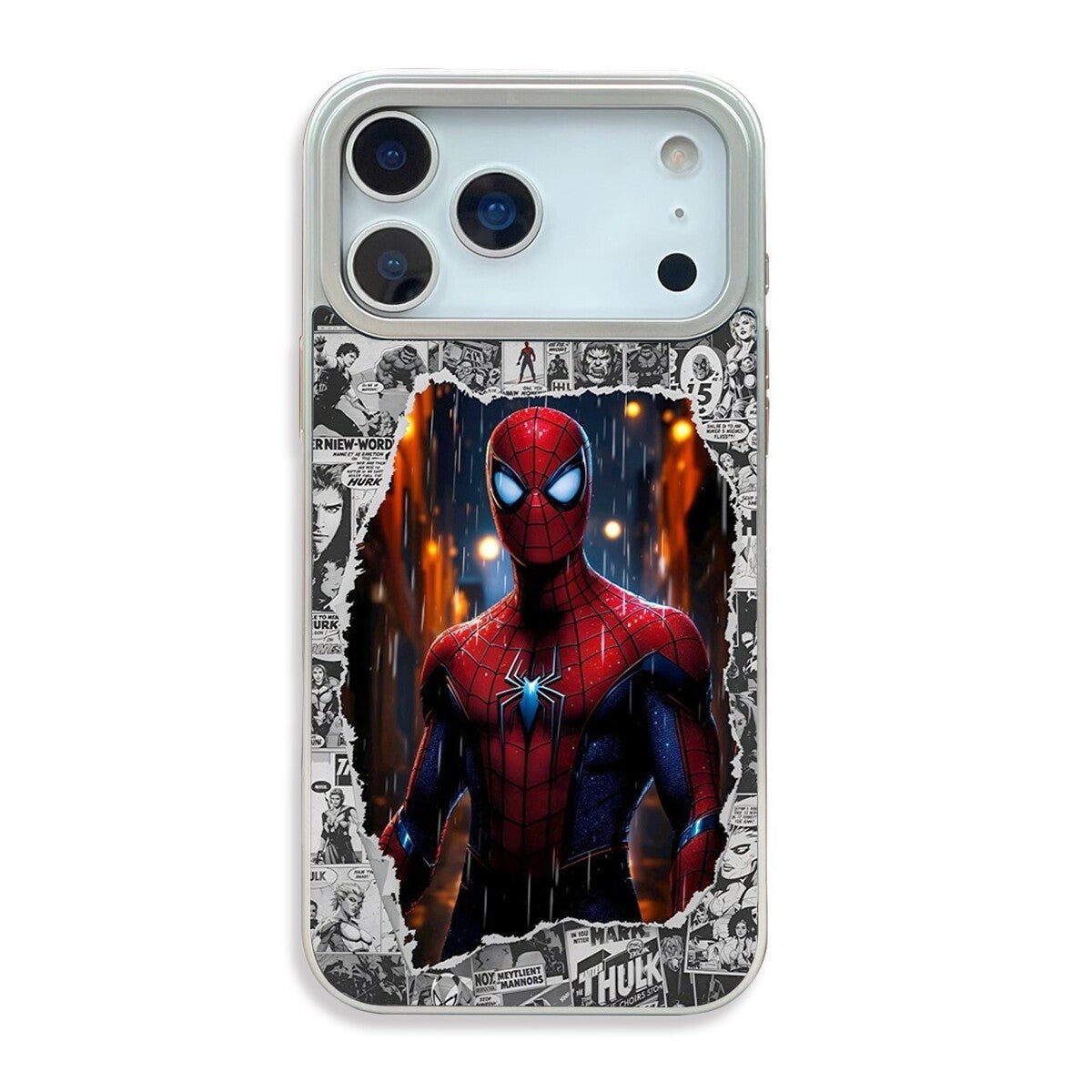 Bronzing Marvel Spider-Man Iron Man Phone Case Marvel29