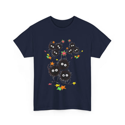 Soot Sprites Fantasy T-Shirt – 100% Cotton Studio Ghibli-Inspired Anime Tee for Fans
