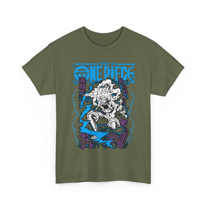Luffy Gear Transformation T-Shirt – 100% Cotton Anime Tee | One Piece Gear 5 Shirt