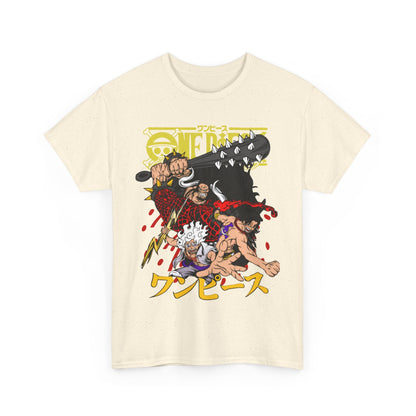 Kaido, Luffy & Ace T-Shirt – 100% Cotton One Piece Anime Tee for Fans