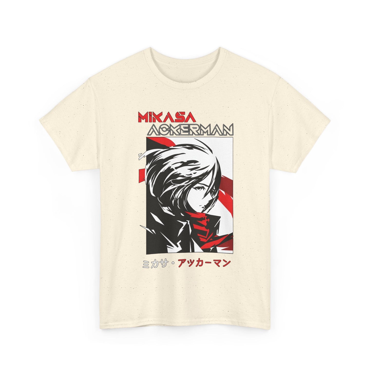 Mikasa Ackerman T-Shirt – 100% Cotton Attack on Titan Anime Tee for Fans
