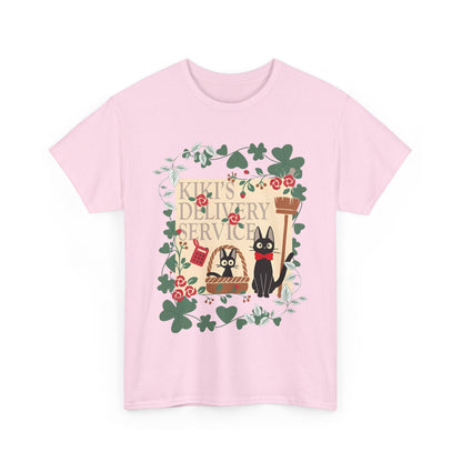 Kiki’s Delivery Service T-Shirt – 100% Cotton Studio Ghibli Tee Featuring Kiki and Jiji