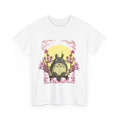 Totoro Sakura Moon T-Shirt – 100% Cotton Studio Ghibli Cherry Blossom Tee