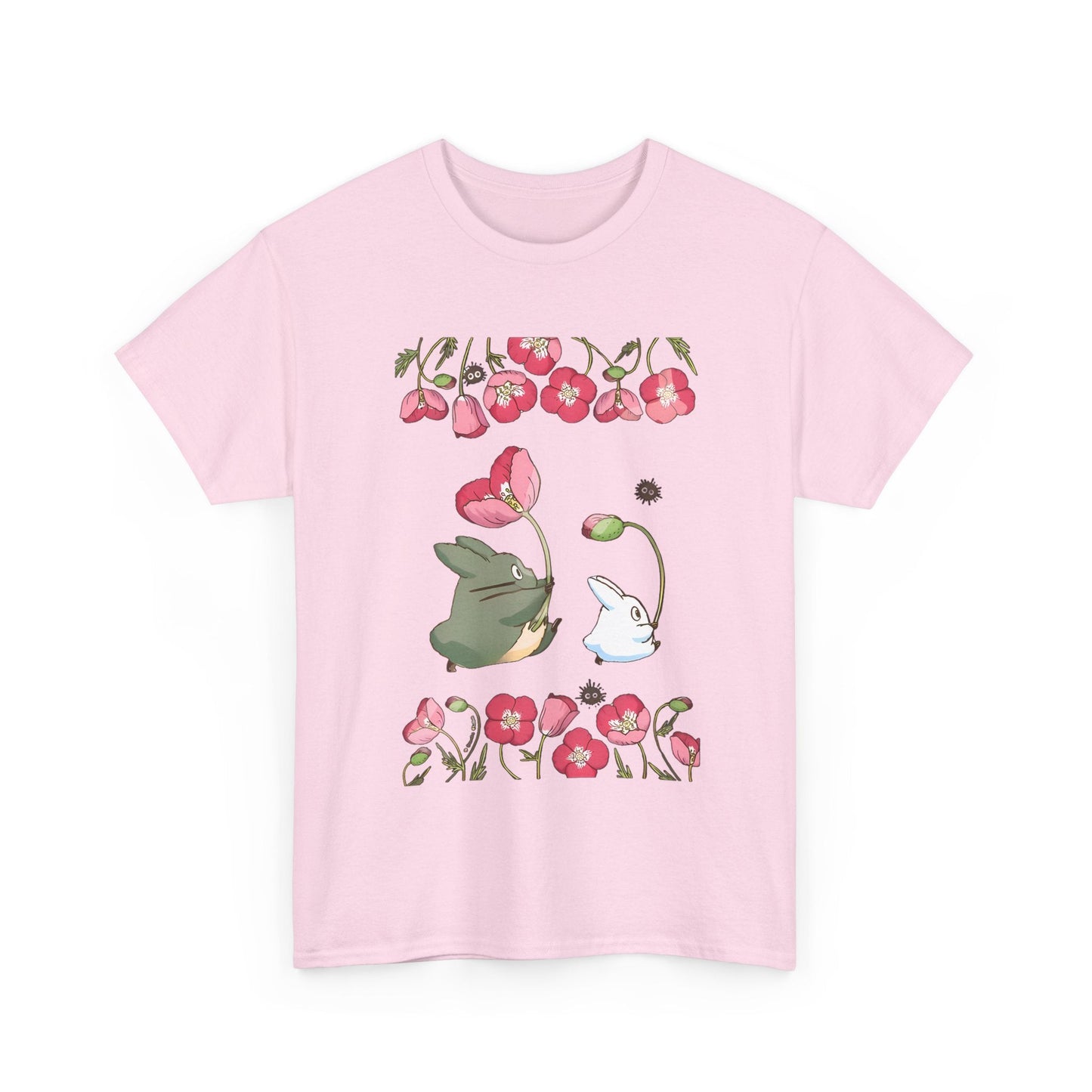 Totoro Cute Flowers T-Shirt – 100% Cotton Studio Ghibli Anime Shirt