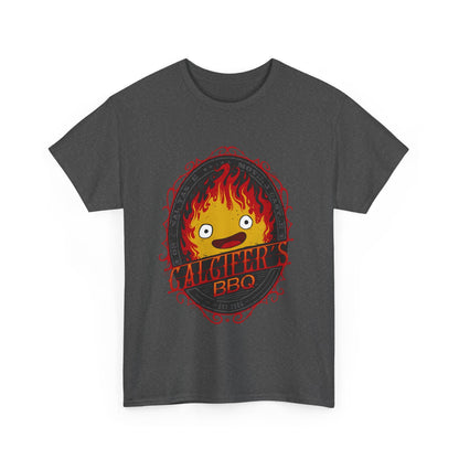 Calcifer BBQ Demon Flame T-Shirt – 100% Cotton Howl’s Moving Castle Anime Tee