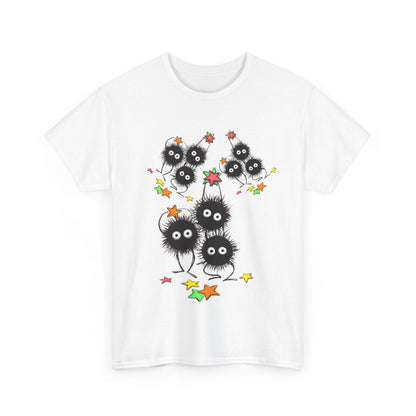 Soot Sprites Fantasy T-Shirt – 100% Cotton Studio Ghibli-Inspired Anime Tee for Fans