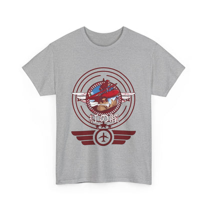 Porco Rosso Aviator T-Shirt – 100% Cotton Studio Ghibli Pilot Anime Tee