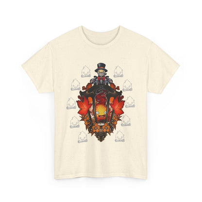 Calcifer T-Shirt – 100% Cotton "Howl's Moving Castle" Studio Ghibli Fire Demon Tee for Anime Fans