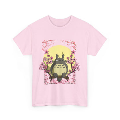 Totoro Sakura Moon T-Shirt – 100% Cotton Studio Ghibli Cherry Blossom Tee