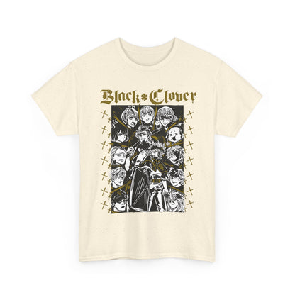 Black Clover Characters T-Shirt – 100% Cotton Anime Tee – Asta Yuno Noelle Shirt for Anime Fans