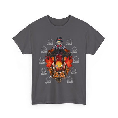 Calcifer T-Shirt – 100% Cotton "Howl's Moving Castle" Studio Ghibli Fire Demon Tee for Anime Fans