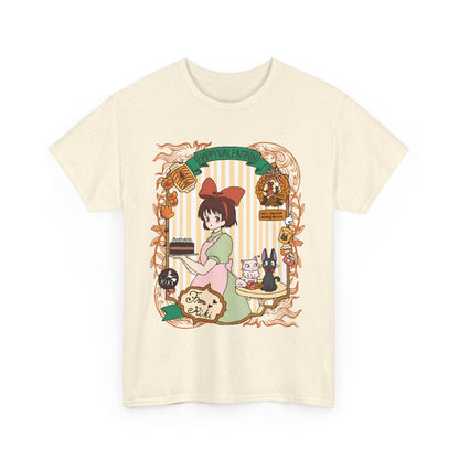 Kiki Happy Studio Ghibli T-Shirt – 100% Cotton Kiki’s Delivery Service Tee for Anime Fans